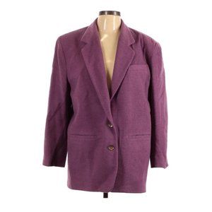 Partners by Mervyn's Women's Size Large Vintage Burgundy Purple Pink Wool Blazer